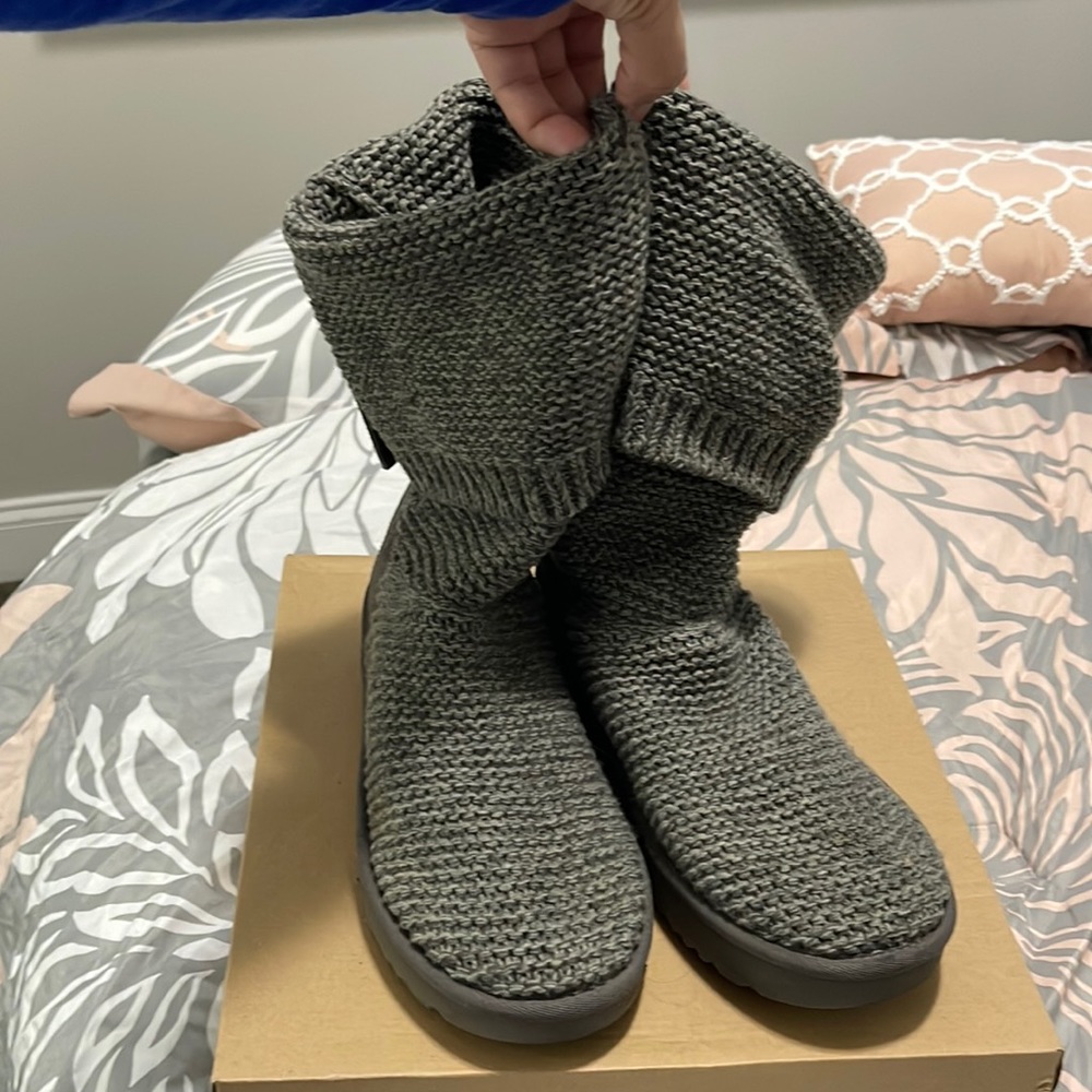 Ugg Purl Cardy Knitted Boots Size 10